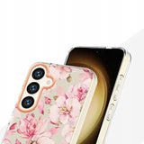 Etui Kwiatowe - Różowe - Samsung Galaxy S23