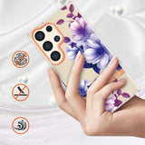 Etui Kwiatowe - Fioletowe - Samsung Galaxy S23 Ultra