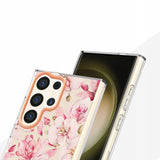 Etui Kwiatowe - Różowe - Samsung Galaxy S22 Ultra