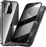 Etui Prywatyzujące Dual Magneto - iPhone 15 Pro - Czarne v2