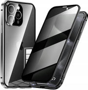 Etui Prywatyzujące Dual Magneto - iPhone 15 Pro - Czarne v2