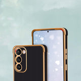 Etui Pancerne Case Serce do Samsung Galaxy S23 - Czarno - Złote