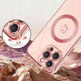 Etui Phoneo Serce Pancerne do Magsafe - Apple iPhone 15 Pro - Różowe