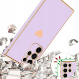 Etui Phoneo Serce Pancerne - Samsung Galaxy S23 Ultra - Lawendowe