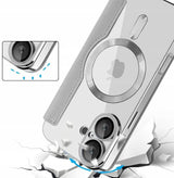 Etui Phoneo Flip z Klapką RFID do MagSafe do iPhone 16 - Srebrne