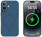 Etui Phoneo Liquid Soft Silicone do MagSafe - iPhone 16 Plus - Niebieskie