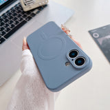 Etui Phoneo Liquid Soft Silicone do MagSafe - iPhone 16 Plus - Niebieskie