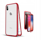 Etui Magnetyczne Aluminiowe - Apple iPhone XS Max Czerwone