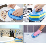 Gąbka z Uchwytem do Czyszczenia Kuchni, Łazienki, Płytek, Naczyń