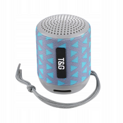 Głośnik Bezprzewodowy T&G TG129 (Radio, Bluetooth, Mikrofon) - Szaro-Niebieski