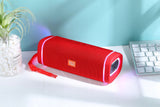 Głośnik Bezprzewodowy LED T&G TG375 (Radio, Bluetooth, Mikrofon) - Czerwony
