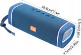 Głośnik Bezprzewodowy LED T&G TG375 (Radio, Bluetooth, Mikrofon) - Niebieski