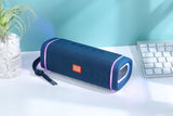 Głośnik Bezprzewodowy LED T&G TG375 (Radio, Bluetooth, Mikrofon) - Niebieski