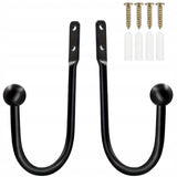 Hak Ścienny Loftowy - Przykręcany - 2szt. - Czarny v2