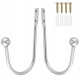 Hak Ścienny Loftowy - Przykręcany - 2szt. - Srebrny v2