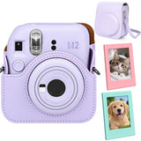 Etui na Fujifilm Instax Mini 12 - Fioletowe + gratis 2 ramki magnetyczne