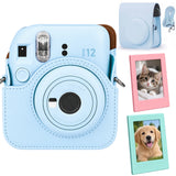 Etui na Fujifilm Instax Mini 12 - Niebieskie + gratis 2 ramki magnetyczne
