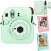 Etui na Fujifilm Instax Mini 12 - Miętowe + gratis 2 ramki magnetyczne