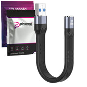 Krótki Kabel Phoneo® Gumowy USB do USB-C Żeński 10GBPS 13cm