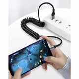 Kabel Phoneo® Sprężynka - USB do USB-C - 6A 150CM