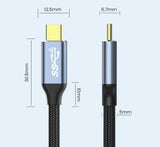 Kabel USB-C USB 3.2 Typ C - Typ C Prosty Fast Charge 10GBPS 4K 3m