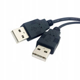 Kabel Y OTG Host USB, Rozdzielacz Hub 2x USB Męskie 1x USB Żeńskie - 20cm