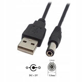 Kabel Zasilający, Ładowarka USB - DC 5,5x3,5mm 5V