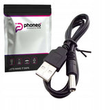 Kabel Zasilający Phoneo Ładowarka USB - DC 5,5 x 2,1mm 5V - 100cm