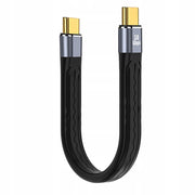 Krótki Kabel Gumowy USB-C do USB-C Męski 10GBPS 13cm