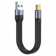 Krótki Kabel USB do USB-C 10GBPS do iPhone iPad Macbook Gumowy 13cm