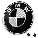 Emblemat Znaczek Logo BMW na Maskę 82mm "51 14-8132375" - Czarny Karbon