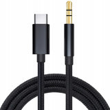 Kabel audio USB-C Mini Jack 3,5 mm 1 m Czarny