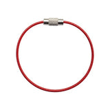 Linka Stalowa Skręcana - Kółko do Spinania Kluczy - Czerwona