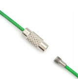 Linka Stalowa Skręcana - Kółko do Spinania Kluczy - Czarna