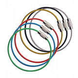 Linka Stalowa Skręcana - Kółko do Spinania Kluczy - Czarna