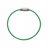 Linka Stalowa Skręcana - Kółko do Spinania Kluczy - Zielona