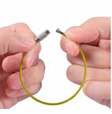 Linka Stalowa Skręcana - Kółko do Spinania Kluczy - Czarna