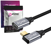 Kabel USB-C USB 3.2 Typ C Phoneo® - Typ C Żeński Kątowy 90 Fastcharge 10GBPS 4K 1m