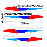 Naklejki do BMW "Performance" 2szt. na Maskę, Tylną Klapę, Drzwi - Czarne v1