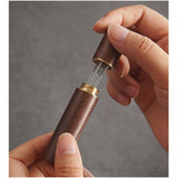 Narzędzie WDT / Dystrybutor Kawy w Kolbie - Ciemne Drewno - 6 Pinów