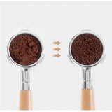 Narzędzie WDT / Dystrybutor Kawy w Kolbie - Ciemne Drewno - 6 Pinów