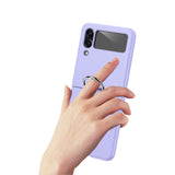 Etui z Ringiem Flip Case do Samsung Galaxy Z Flip 3 - Fioletowy