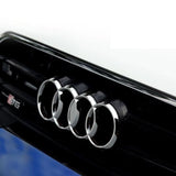 Emblamat Audi na Przód - Srebrny Połysk - 273 mm