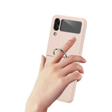 Etui z Ringiem Flip Case do Samsung Galaxy Z Flip 4 - Różowy