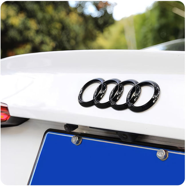Emblemat Znaczek na Tył Klapę Audi A3 / A4 / A5 / A6 Czarny Połysk 192mm
