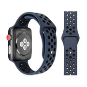 Pasek Sportowy, Opaska do Apple Watch - 42 / 44 / 45 / 49 mm - Granatowo-Czarny