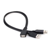 Kabel Y OTG Host USB, Rozdzielacz Hub 2x USB Męskie 1x USB Żeńskie - 20cm