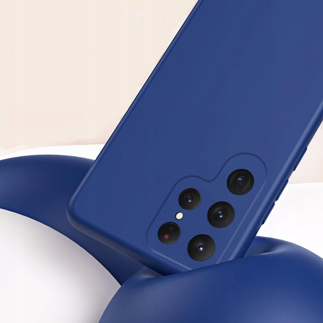 Etui Liquid Soft Silicone - Samsung Galaxy S24 Ultra - Niebieski