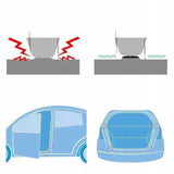 Naklejany Silikonowy Odbojnik Ochronny do Drzwi, Bagażnika Samochodu - Czarny