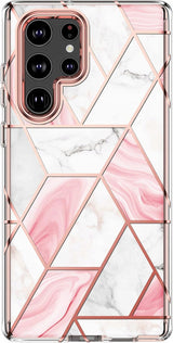 Etui Pancerne Marmur + Folia Hydrożelowa - Samsung Galaxy S23 Ultra